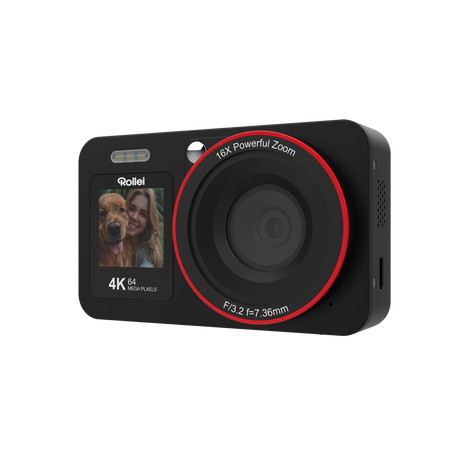 Compactline Dual Screen | 64 MP Digitalkamera mit 4K
