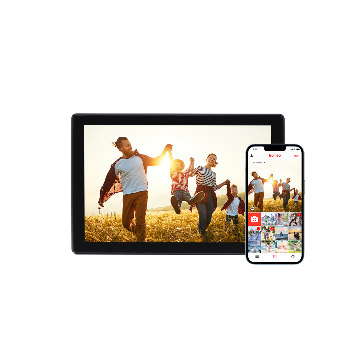 Smarter Bilderrahmen | 10" Diagonale | Wifi | App Steuerung | Modell 106 Portable